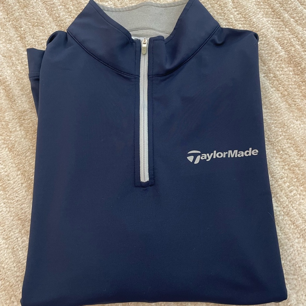 Peter Millar Navy Zip Up Sweater